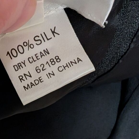 Vintage Laura Ashley black overlay silk midi skirt size 10 Morelle high waisted - Picture 9 of 11